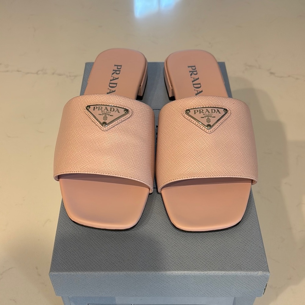 Prada Women's Pink Slide Sandals